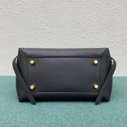 Celine Belt Mini Bag In Black Grained Calfskin CCBS24016