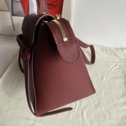 Celine Belt Mini Bag In Bordeaux Grained Calfskin CCBS24017