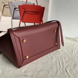 Celine Belt Mini Bag In Bordeaux Grained Calfskin CCBS24017