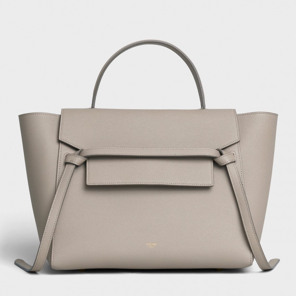 Celine Belt Mini Bag In Light Taupe Grained Calfskin CCBS24019