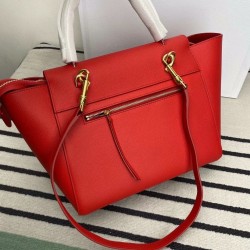 Celine Belt Mini Bag In Red Grained Calfskin CCBS24020