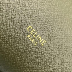 Celine Belt Nano Bag In Army Green Grained Calfskin CCBS24022