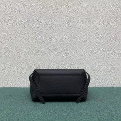 Celine Belt Nano Bag In Black Grained Calfskin CCBS24023