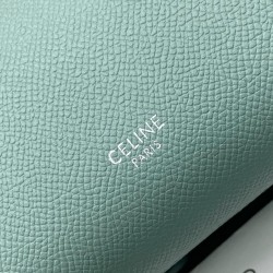 Celine Belt Nano Bag In Celadon Grained Calfskin CCBS24025