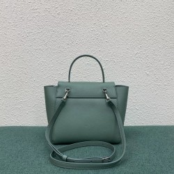 Celine Belt Nano Bag In Celadon Grained Calfskin CCBS24025