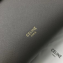 Celine Belt Nano Bag In Grey Grained Calfskin CCBS24026