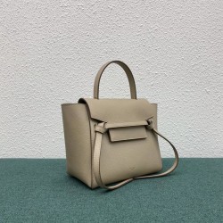 Celine Belt Nano Bag In Light Beige Grained Calfskin CCBS24027