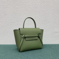 Celine Belt Nano Bag In Light Khaki Grained Calfskin CCBS24028