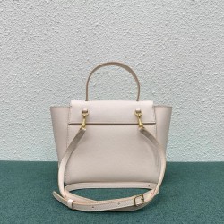 Celine Belt Nano Bag In Pale Pink Grained Calfskin CCBS24031