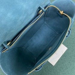 Celine Belt Nano Bag In Prussian Blue Grained Calfskin CCBS24032