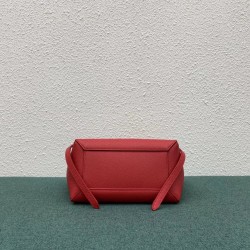 Celine Belt Nano Bag In Red Grained Calfskin CCBS24033