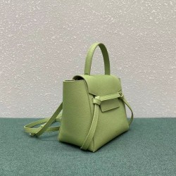 Celine Belt Nano Bag In Sage Grained Calfskin CCBS24034