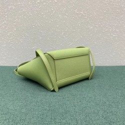 Celine Belt Nano Bag In Sage Grained Calfskin CCBS24034