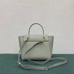 Celine Belt Nano Bag In Vert D'eau Grained Calfskin CCBS24036