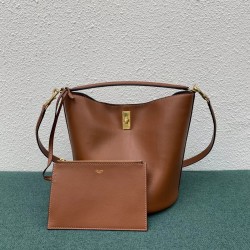 Celine Bucket 16 Bag In Brown Smooth Calfskin CCBS24070