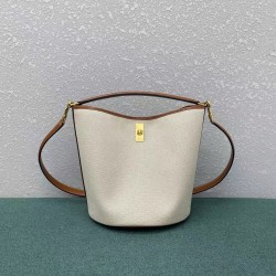 Celine Bucket 16 Bag In Textile and Calfskin CCBS24073