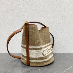 Celine Bucket 16 Bag In Textile with Celine Logo CCBS24074