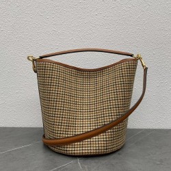 Celine Bucket 16 Bag In Tweed and Calfskin CCBS24075