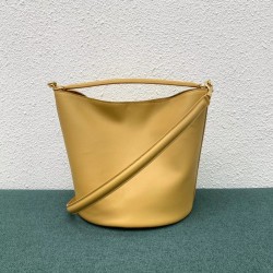 Celine Bucket 16 Bag In Yellow Soft Bare Calfskin CCBS24076