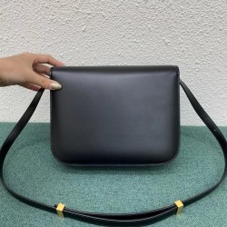 Celine Classic Box Medium Bag In Black Box Calfskin CCBS24051