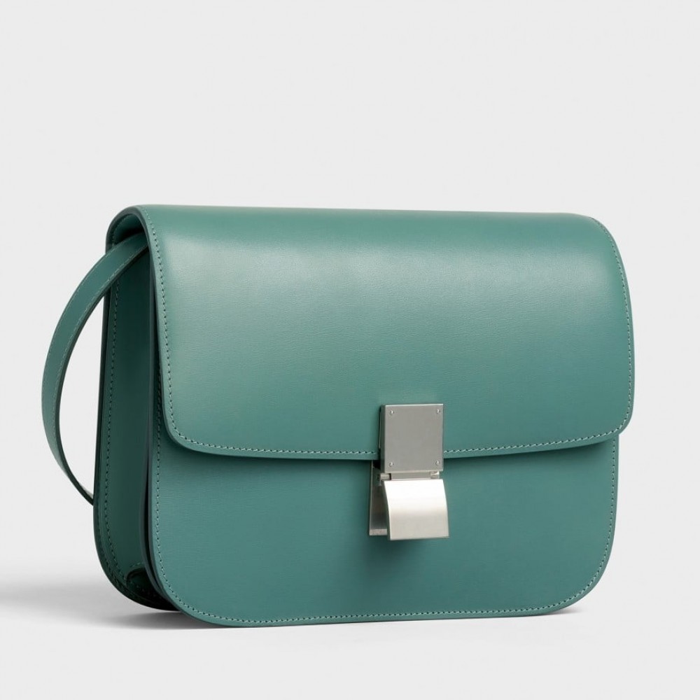 Celine Classic Box Medium Bag In Celadon Box Calfskin CCBS24055