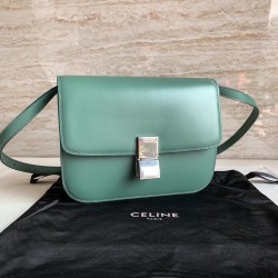 Celine Classic Box Medium Bag In Celadon Box Calfskin CCBS24055