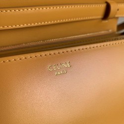 Celine Classic Box Medium Bag In Yellow Box Calfskin CCBS24057