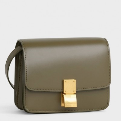 Celine Classic Box Small Bag In Army Green Box Calfskin CCBS24059