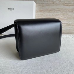 Celine Classic Box Small Bag In Black Box Calfskin CCBS24060