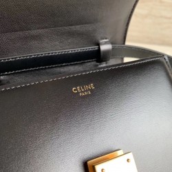 Celine Classic Box Small Bag In Black Box Calfskin CCBS24060