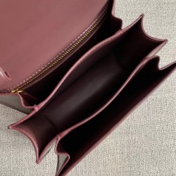 Celine Classic Box Small Bag In Bordeaux Box Calfskin CCBS24061