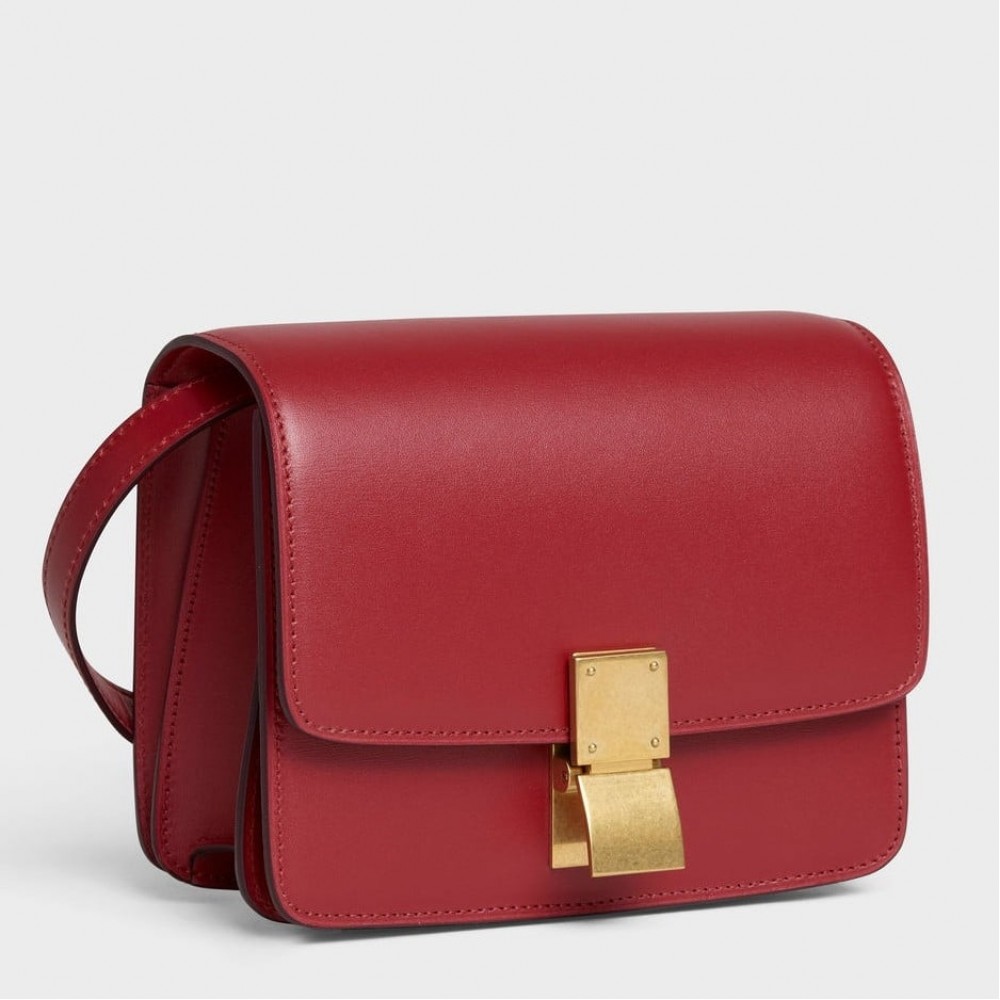 Celine Classic Box Small Bag In Red Box Calfskin CCBS24063