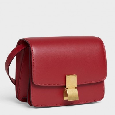 Celine Classic Box Small Bag In Red Box Calfskin CCBS24063