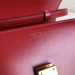 Celine Classic Box Small Bag In Red Box Calfskin CCBS24063