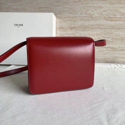 Celine Classic Box Small Bag In Red Box Calfskin CCBS24063