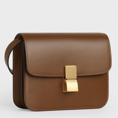 Celine Classic Box Teen Bag In Camel Box Calfskin CCBS24067