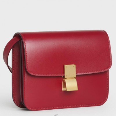 Celine Classic Box Teen Bag In Red Box Calfskin CCBS24068