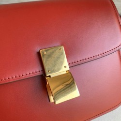 Celine Classic Box Teen Bag In Red Box Calfskin CCBS24068