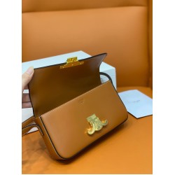 Celine Claude Shoulder Bag in Brown Calfskin CCBS24163