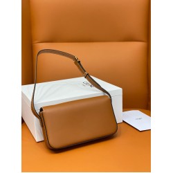 Celine Claude Shoulder Bag in Brown Calfskin CCBS24163