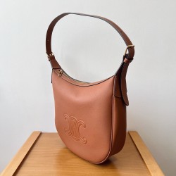 Celine Heloise Cuir Triomphe Bag in Brown Calfskin CCBS24169