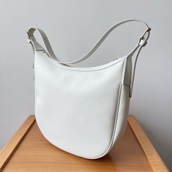 Celine Heloise Cuir Triomphe Bag in White Calfskin CCBS24170