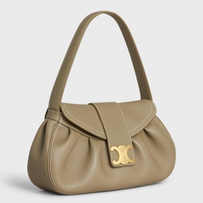 Celine Medium Polly Bag in Brown Sepia Calfskin CCBS24171