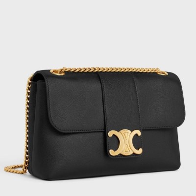 Celine Medium Victoire Bag in Black Calfskin CCBS24208