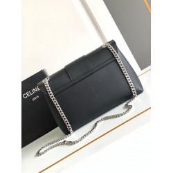 Celine Medium Victoire Bag in Noir Calfskin CCBS24210