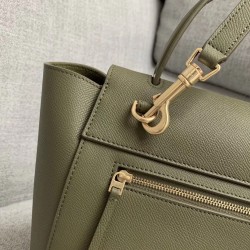 Celine Micro Belt Bag In Army Green Grained Calfskin CCBS24002