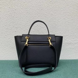 Celine Micro Belt Bag In Black Grained Calfskin CCBS24003