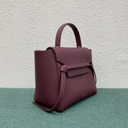 Celine Micro Belt Bag In Bordeaux Grained Calfskin CCBS24004