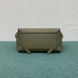 Celine Micro Belt Bag In Dark Olive Grained Calfskin CCBS24005