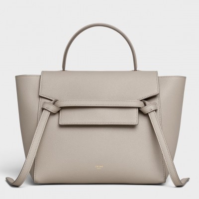 Celine Micro Belt Bag In Light Taupe Grained Calfskin CCBS24008